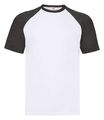 Fruit of the Loom T-Shirt Baseball Herren Kurzarm Shirt Baumwolle S M L XL XXL