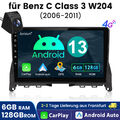 Für Mercedes Benz C Klasse W204 S204 Android 13.0 Autoradio GPS Navi FM RDS 128G