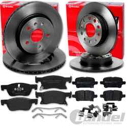 brembo BREMSSCHEIBEN + BELÄGE VORNE + HINTEN für OPEL ASTRA K Limo + KombiVA 276x26mm // HA 264x10mm // NUR für POC = J67