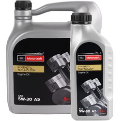 6L ORIGINAL FORD MOTORCRAFT 5W30 A5 MOTORÖL WSS-M2C913-A-B-C-D ersetzt FORMULA F