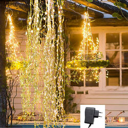 200LED Lichterkette Wasserfall Baum String Lichter Außen Garten Party Deko