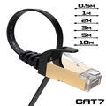 CAT 7 Ethernet Lan Kabel Netzwerk Internet DSL Kabel RJ45 Highspeed Flachkabel