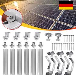 2X PV Photovoltaik Solarpaneel Halterung Montage Set Ziegeldach Befestigung DE