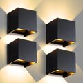 Cube Würfel LED WandLampe Up Down Wandleuchte LED Innen 2er Set für Wohnzimmer 