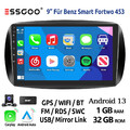 Android 13 9" Carplay DAB+ Autoradio 32G Für Benz Smart Forfour 453 GPS KAM+ RDS