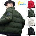 Herren Jacke Winter Warme Daunenjacke Gefüllte Jacke mit Reißverschluss Outdoor