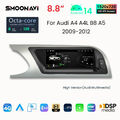 Android 14 128GB Wireless Carplay 4G Autoradio Für 2009-2012 Audi A4/A5/B8/S4/S5