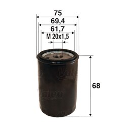 ORIGINAL® Valeo Ölfilter für Opel ASCONA C ASCONA C CC Fiat PANDA PUNTO