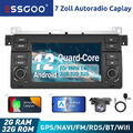 7" Autoradio Carplay 2+32G Android 12 Auto GPS RDS MIK Kamera Für BMW 3er E46