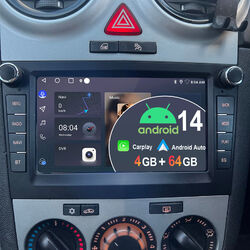4+64G Android 14 Für Opel Astra H Corsa C D Meriva Zafira A B Autoradio GPS WIFI