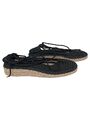 TAMARIS Damen Sandalen Schwarz Gr 40 Boho Espadrilles Schnürung