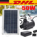 Solarwasserpumpe 50W 800L/H 12V Geräuscharme Gartenfamilie w/ Solarpanel Kit DE