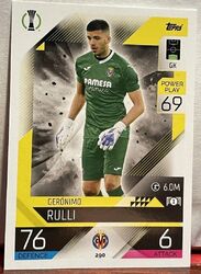 Geronimo Rulli Match Attax 2022-2023 Villarreal 22/23 # 290