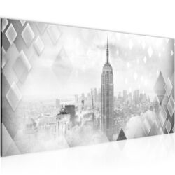 Wandbild New York Bilder XXL Wohnzimmer Schlafzimmer 100x40 cm Skyline Abstrakt