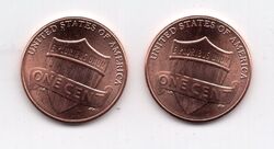 USA $ 1 Cent UNION SHIELD aus 2010-2022 Münzen und Rollen zur Auswahl