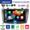 Für Mazda 3 2010-2013 32G Android 13 CarPlay Autoradio GPS Navi WIFI BT HIFI KAM