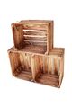 Holzkisten Dekokisten Dekobox Geschenkbox Kiste Neu Geflammt 50 x 40 x 30cm 3er