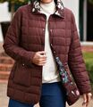 LEICHT wattierte WENDE-STEPPJACKE bordeaux JACKE GR.50 54 58 NEU