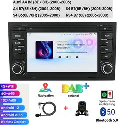 Für Audi A4 8E 8H B6 B7 2002-2009 7 zoll Autoradio android DAB+CarPlay GPS 6+64G