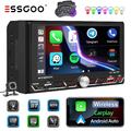 6.8 Zoll Autoradio 2DIN Wireless Carplay Android Auto BT Touch Screen AM RDS Cam