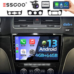 DAB+ Android 13 Apple Carplay Autoradio 4+64G Für Skoda Yeti 5L 2008-15 Navi KAM