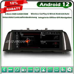 8-Kern 10.25" Android 13 IPS Autoradio GPS Navi DAB+ CarPlay BMW 5er F10 F11 CIC