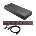 Lenovo ThinkPad Hybrid USB-C with USB-A Dock, with DisplayPort cable &USB cable.