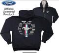 FORD MUSTANG Kapuzenjacke Original Emblem Zip Hoodie USA Kapuzenpullover Logo 