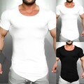 Bluse Herren T-Shirts Slim Fit Activewear Bodybuilding Freizeit Unregelmäßig