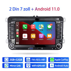 32G 7" Android 11 Carplay Autoradio GPS Für VW Golf 5 6 Touran Tiguan Passat B6