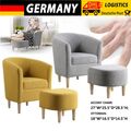 Modern Ohrensessel mit Hocker Fernsehsessel Lounge Sessel Clubsessel relaxsessel