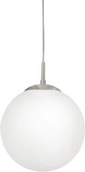 EGLO Pendel Hänge Decken Lampe Leuchte RONDO Stahl nickel Opalglas weiß 25 cm