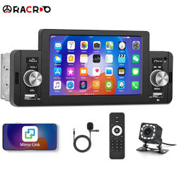 Single 1 Din 5" Touchscreen Autoradio Mit Bluetooth FM Mirror Link WIFI + Kamera