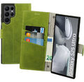 Hülle für Samsung Galaxy S25 Ultra 5G Tasche Book Case Schutz Cover in Kiwi Grün