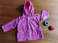 Fleece Jacke, rosa, Gr. 80, mit Kapuze