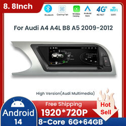 Audi A4 A5 S4 RS5 Autoradio Wireless 8.8'' Android 13 Bluetooth 64GB DAB CarPlay