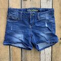 VIGOSS Denim Blau Jeans Shorts Mädchen Größe 10 Pailletten Vögel