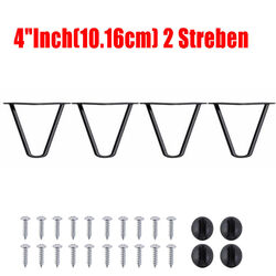 4x Stück Hairpin Legs Haarnadelbeine Hairpins Tischbeine Tischkufen Silber Metal