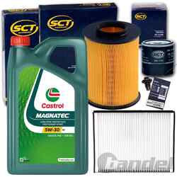 FILTERSET+CASTROL 5W30 ÖL passend für FORD S-MAX 2 FOCUS 3 1.6 TI LPG FLEXIFUEL