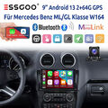 Autoradio Android13 2+64G 9" Carplay Für Benz ML GL W164 05-11 GPS NAVI +KAM SWC