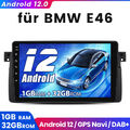 Für BMW 3er E46 9" Android 12 Autoradio GPS Navi BT WIFI FM 1+32GB DAB+ USB FM