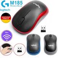 M185 Logitec h Maus Wireless Schnurlos Mouse Kabellos Funk + USB Empfänger DE