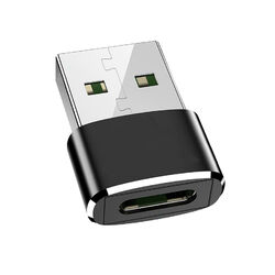 USB C Adapter USB A Stecker > USB-C Buchse Laden Daten OTG Konverter Aluminium 