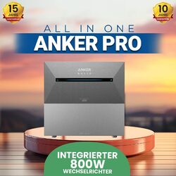 Anker SOLIX 2 E1600 PRO 3,2 kWh Speicher, Erweiterungsakku für Solarbank 2 SerieAnker SOLIX pro mit Erweiterungsbatterie Solarspeicher