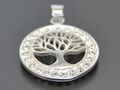 Lebensbaum Baum Des Lebens Anhänger Zirkonia 925er Silber Symbol Schmuck NEU