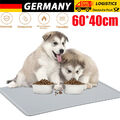 Haustier Futtermatte Napfunterlage Katzen Hunde Silikon Wasserdicht 60*40CM Grau