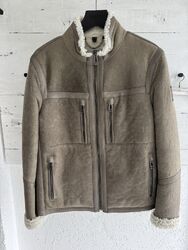 Belstaff Tundra Lammfell Lederjacke Herren Gr. 48