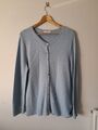 Peter Hahn Strickjacke blau gerippt Gr. 20 UK XL TOP