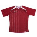 Asics Sport Shirt Rot Gestreift Gr. L Damen Herren 100% Polyester Oberteil