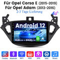 4+64G 9"Android12 Für Opel Corsa E 2015-2019 Autoradio GPS Navi Carplay BT DAB